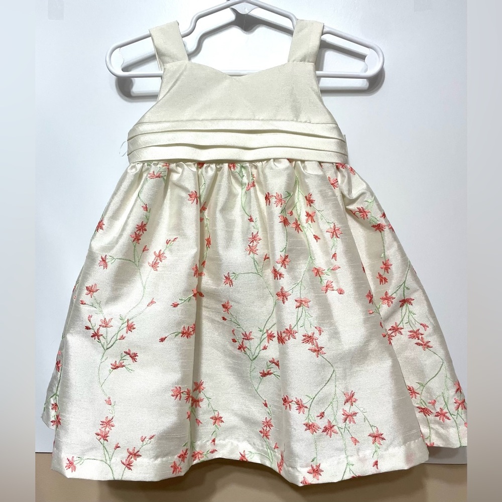 Cherokee Toddler Girl Dress 12 months Cream Formal Wear Party Dress